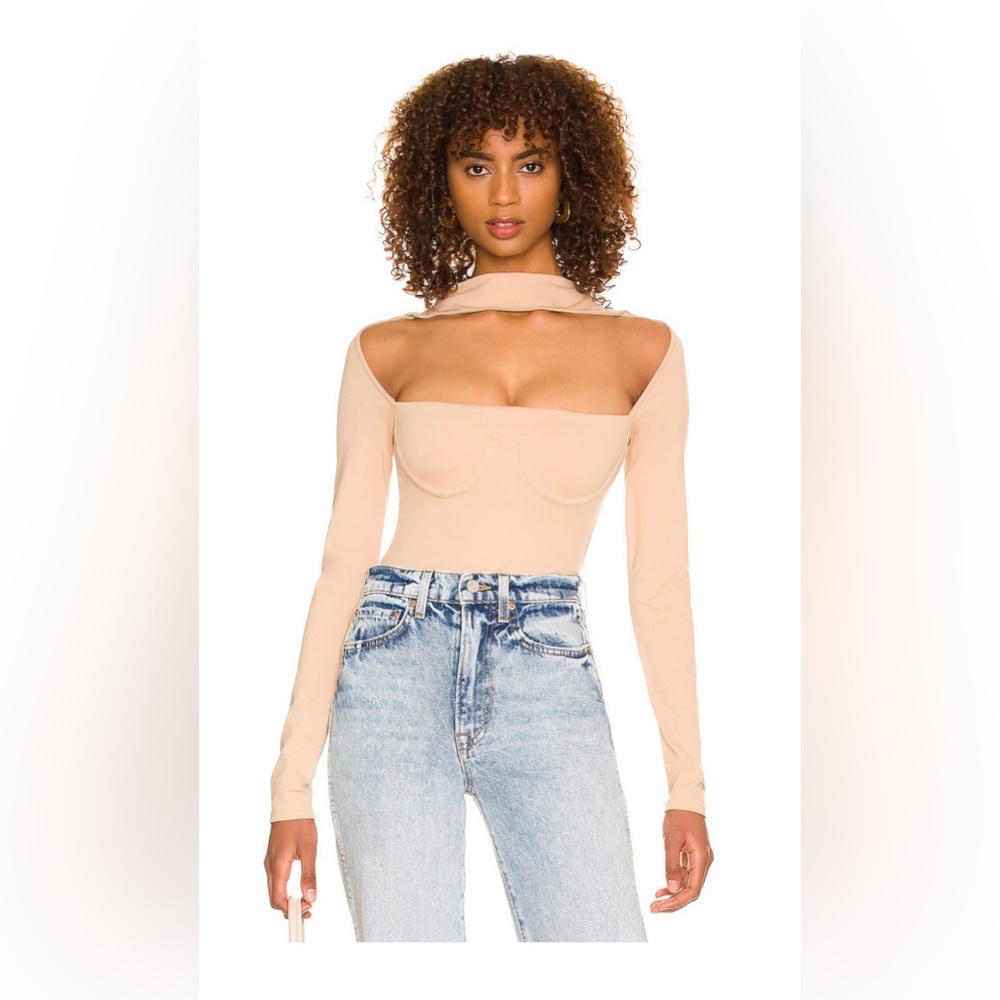 Not Yours To Keep Dana Bodysuit in Soft Sand